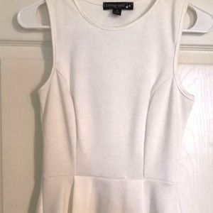 White peplum top